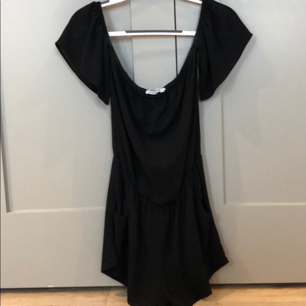 Black romper with pockets super cute